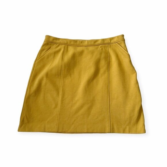 BODEN Mustard Yellow Mini Skirt Size 12R - Picture 10 of 11